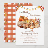 Turkey and Touchdown Thanksgiving Dinner  招待状 (正面/裏面)