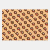 Turkey bird thanksgiving Wrapping Paper Sheets ラッピングペーパーシート (正面3)