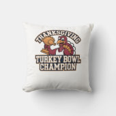 Turkey Bowl Champion Game Day Food Football Fun クッション (正面)