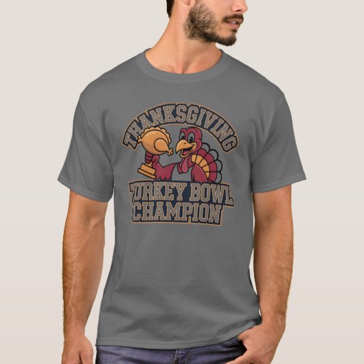 Turkey Bowl Champion Game Day Food Football Fun Tシャツ (正面)