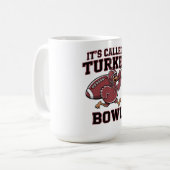TURKEY BOWL FOOTBALL THANKSGIVING TEE コーヒーマグカップ (正面左)