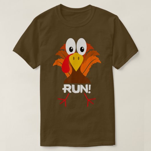 Turkey Costume Adult Running Face Turkey Trot  Tシャツ (デザイン正面)
