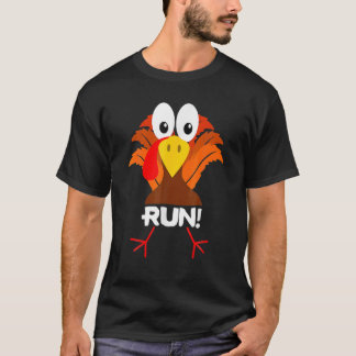 Turkey Costume Adult Running Face Turkey Trot Tシャツ