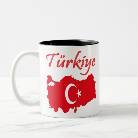 Turkey Country and Fan Design ツートーンマグカップ (左)