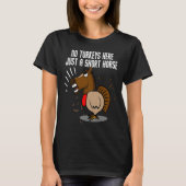 Turkey Disguise Horse Thanksgiving Tシャツ (正面)