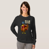 Turkey Eat Pizza Adult Vegan Kids Thanksgiving 10 Tシャツ (正面フル)
