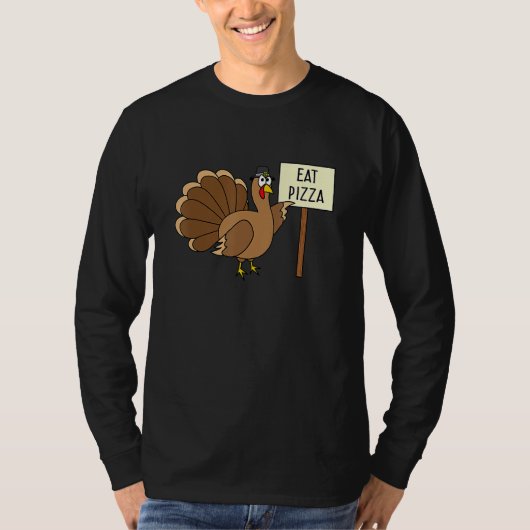 Turkey Eat Pizza Adult Vegan Kids   Thanksgiving Tシャツ (正面)