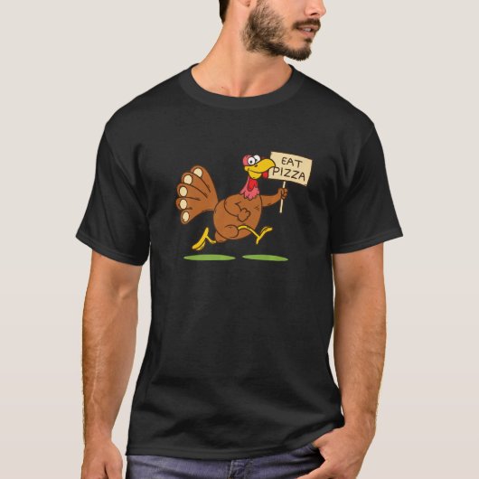Turkey Eat Pizza Adult Vegan Kids   Thanksgiving   Tシャツ (正面)