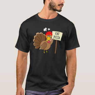Turkey Eat Pizza Adult Vegan Kids  Thanksgiving Wo Tシャツ