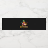 Turkey Eat Tacos Funny Mexican Thanksgiving ペットボトルラベル (シングルラベル)