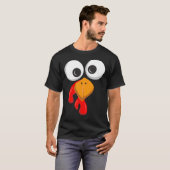 Turkey Face Crazy Eyes Funny Thanksgiving Day Gift Tシャツ (正面フル)