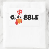 Turkey Face Gobble Stickers 長方形シール (バッグ)