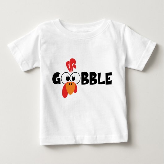 Turkey Face Gobble T Shirt ベビーTシャツ (正面)