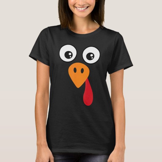 Turkey Face  Kids Adult  Halloween Thanksgiving 6 Tシャツ (正面)