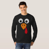 Turkey Face Kids Adult Halloween Thanksgiving 6 Tシャツ (正面フル)