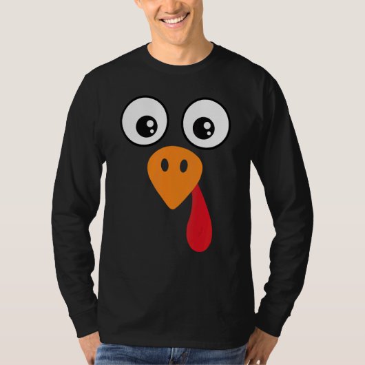 Turkey Face Kids Adult Halloween Thanksgiving 6 Tシャツ (正面)