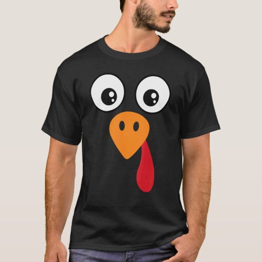 Turkey Face  Kids Adult  Halloween Thanksgiving 6 Tシャツ (正面)