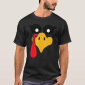 Turkey Face Pilgrim  Thanksgiving Costume  1 Tシャツ (正面)
