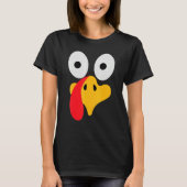 Turkey Face Pilgrim  Thanksgiving Costume Tシャツ (正面)