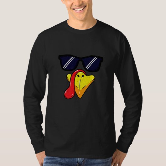 Turkey Face Thanksgiving Day Pilgrim Trot Costume Tシャツ (正面)