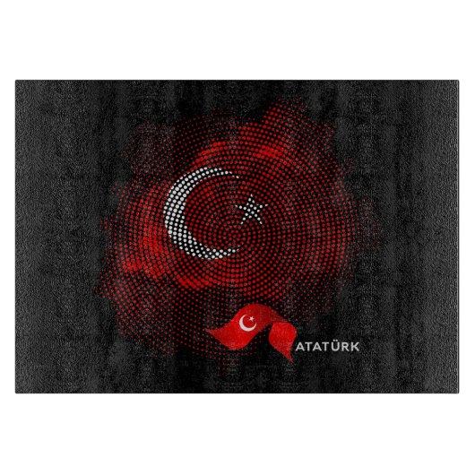Turkey flag カッティングボード (正面)
