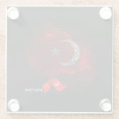 Turkey flag ガラスコースター (裏面)