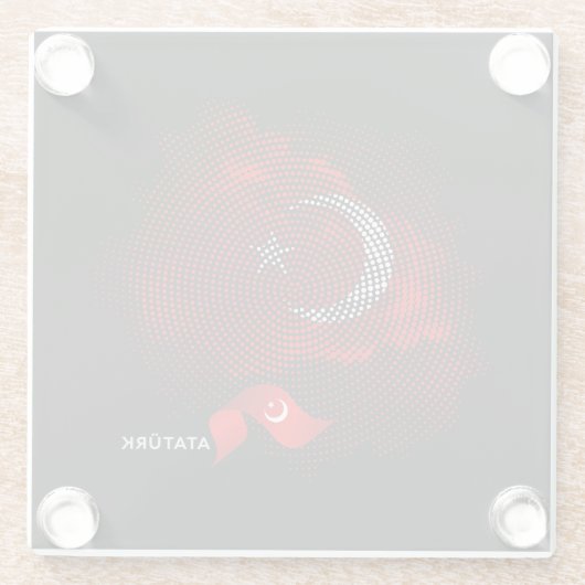 Turkey flag ガラスコースター (裏面)