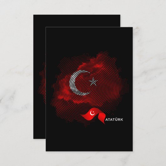 Turkey flag サンキューカード (正面/裏面)