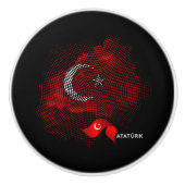Turkey flag セラミックノブ (正面)