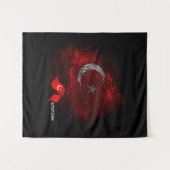 Turkey flag タペストリー (正面(横))