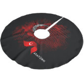 Turkey flag ブラッシュドポリエステルツリースカート (アングル)