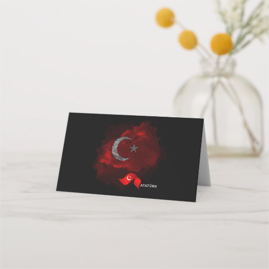 Turkey flag プレイスカード (正面)