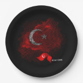 Turkey flag ペーパープレート (正面)