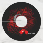 Turkey flag ワイングラスタグ (正面)