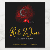 Turkey flag ワインラベル (シングルラベル)