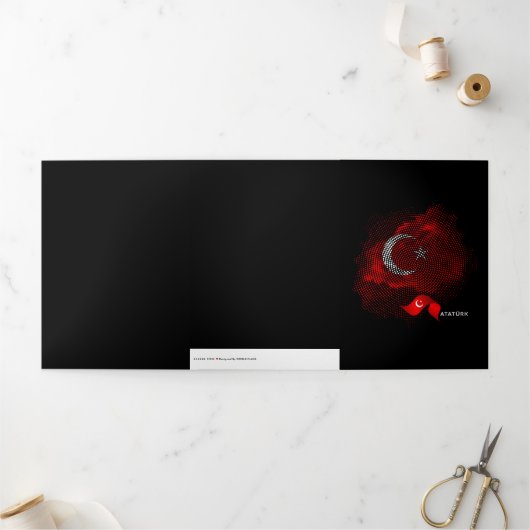 Turkey flag 三つ折りカード (外部)