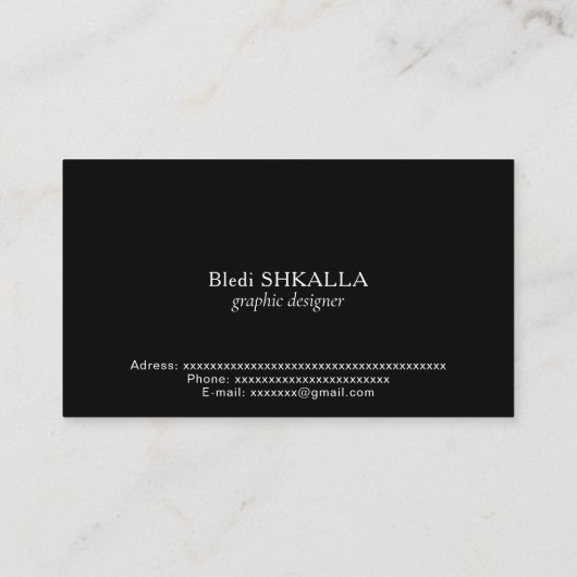 Turkey flag 名刺 (裏面)