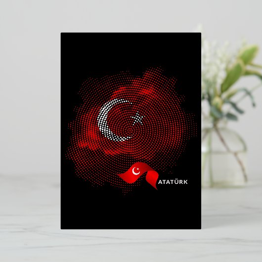 Turkey flag 箔招待状 (立ち正面)