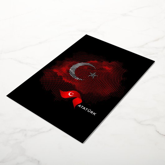 Turkey flag 箔招待状 (回転した状態)