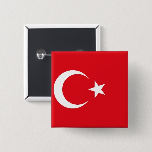 Turkey flag 缶バッジ (正面&裏面)