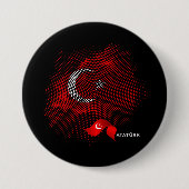 Turkey flag 缶バッジ (正面)