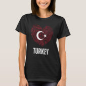 Turkey Flag Turkish Flag Turkey DNA Turkey Heart Tシャツ (正面)
