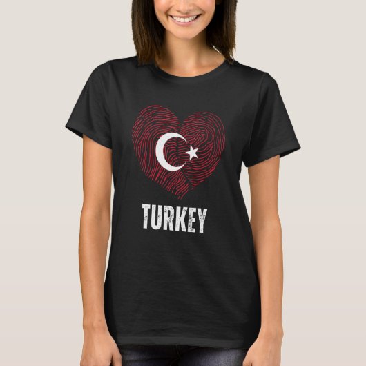 Turkey Flag Turkish Flag Turkey DNA Turkey Heart Tシャツ (正面)