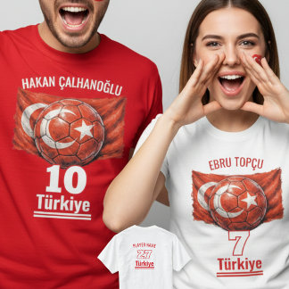 Turkey Football National Flag Heritage Soccer Ball Tシャツ