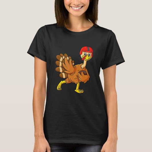 Turkey Football Player Thanksgiving 2022 Boys Girl Tシャツ (正面)