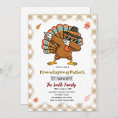 Turkey Friendsgiving party invitation 招待状 (正面/裏面)