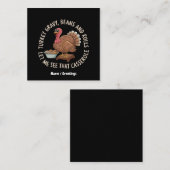 Turkey Gravy Beans and Rolls Casserole  スクエア名刺 (正面/裏面)