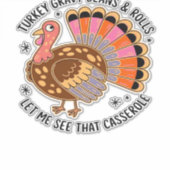 Turkey gravy beans and rolls let me see that casse シール (正面)