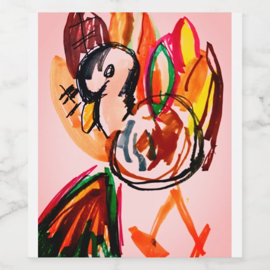 Turkey leaf ワインラベル (シングルラベル)