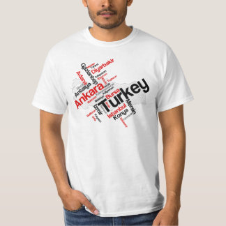 Turkey Map Cities T-Shirt Tシャツ